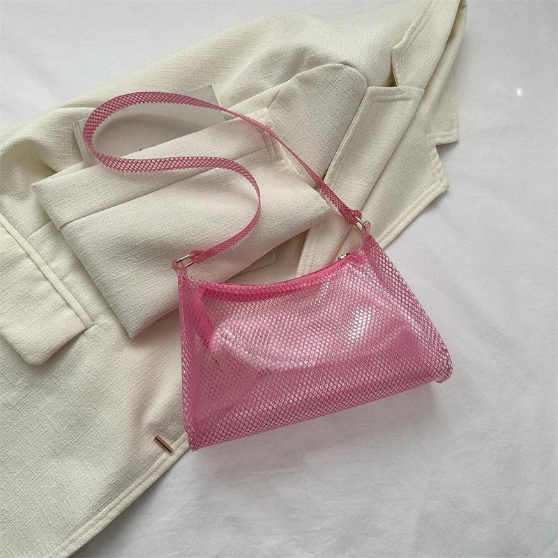 Fashionable PVC Underarm Bag Transparent Shoulder Bag Waterproof Messenger Bag Handbag Phone Bag Women Lipstick Key Storage Bag