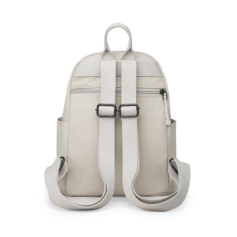 Women's Nylon Backpack Lightweight Solid Color Student Schoolbag