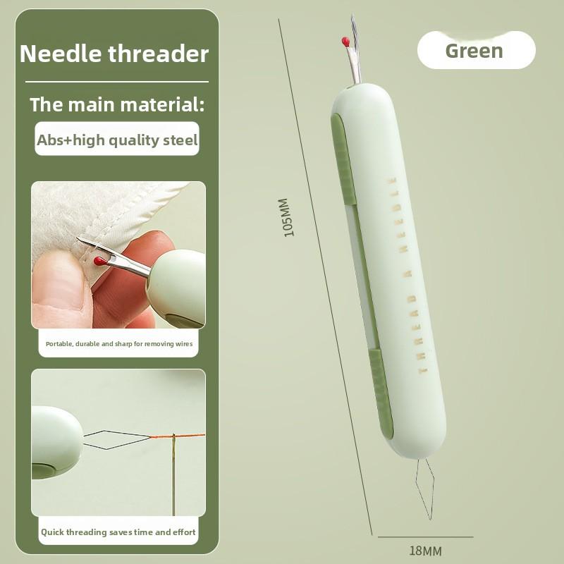 

Інструмент 2-в-1 для втягування нитки в голку та видалення нитки для DIY шиття сірий