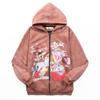 Skull 3D Print Zip-Up Hoodie Men Women Casual Hip Hop Loose Fit Sweatshirt