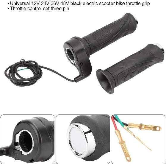 Acouto Electric Throttle, Throttle Handle Grips E-Bike Throttle Handle Accelerator Grips and Grip Cable for Electric Bike Scooter ATV Dirt Bike