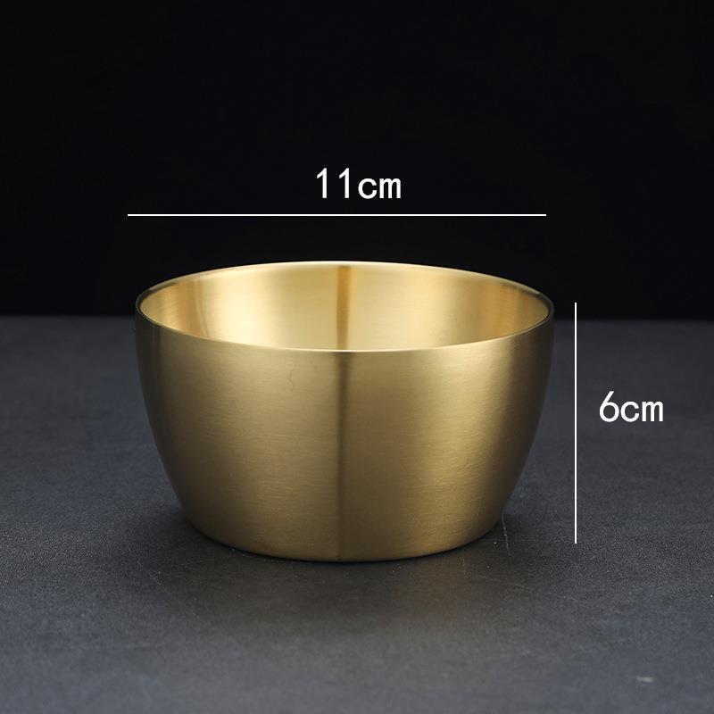 Korean Stainless Steel BBQ Gold Cutlery Round Plate