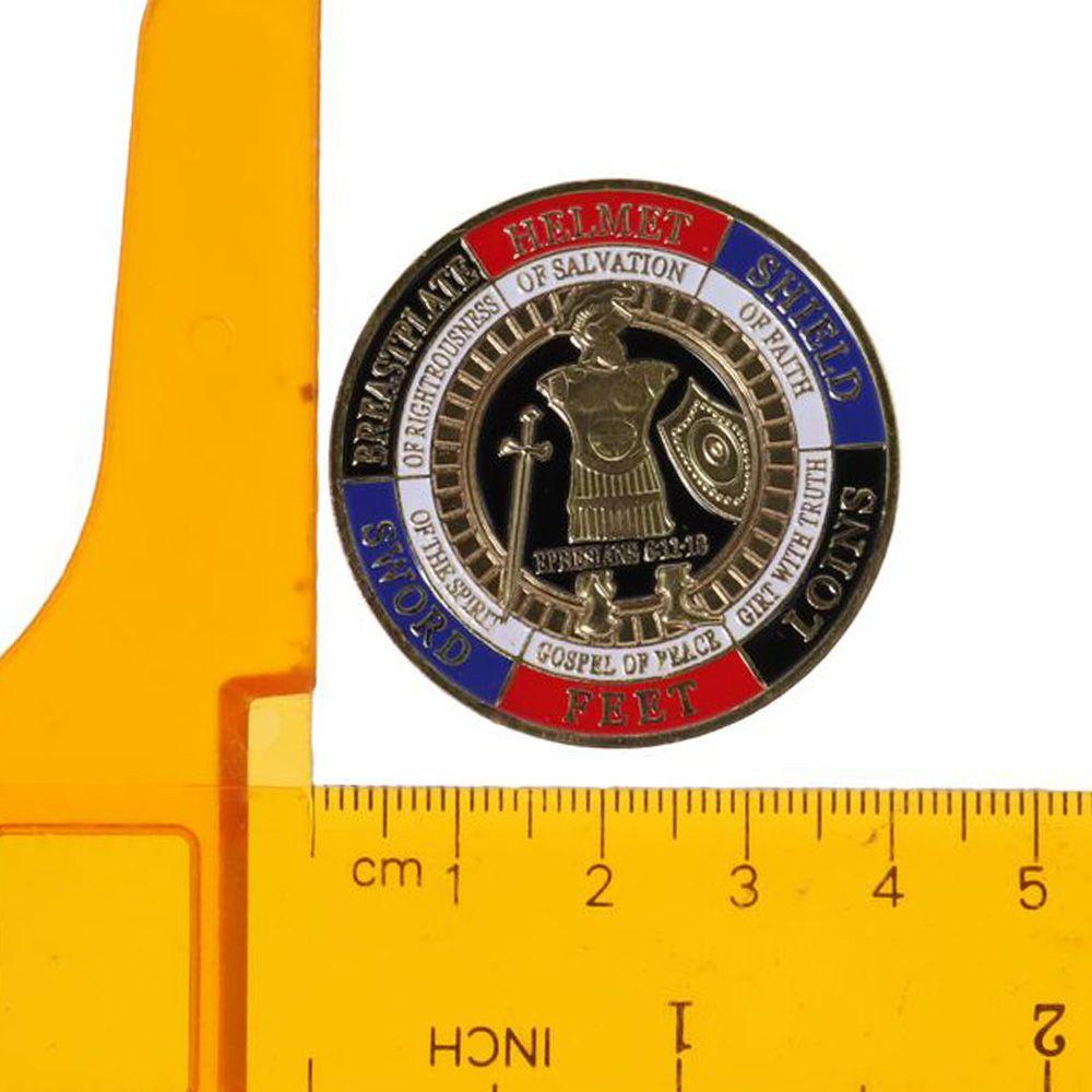Souvenir-Münze Souvenir-Münze Die volle Rüstung Gottes Challenge Coin Anlegen Sammlermünzen Dekoration Kultur Challenge Coin Geschenk