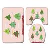 Christmas Bathroom Floor Mat Toilet Three-Piece Set