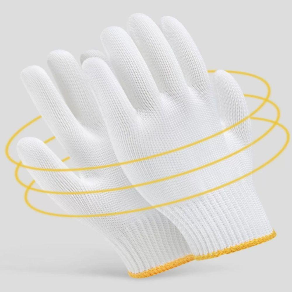 12 Paar Rutschfeste Arbeitshandschuhe Nylon Gartenhandschuhe für Arbeiten im Freien