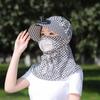 Fan Sunhat Strong Wind Cooling Sunshade Wide Brim Hollow Out Mesh Sun Protection Decorative Neck Protection Outdoor Fan Cap Headwear