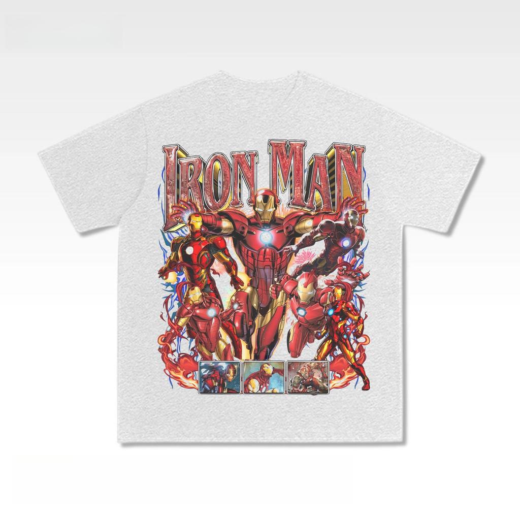 2026 New Iron Unisex Crewneck Digital Directprint Limited Edition American Retro Vintage Print Shortsleeved Tshirt