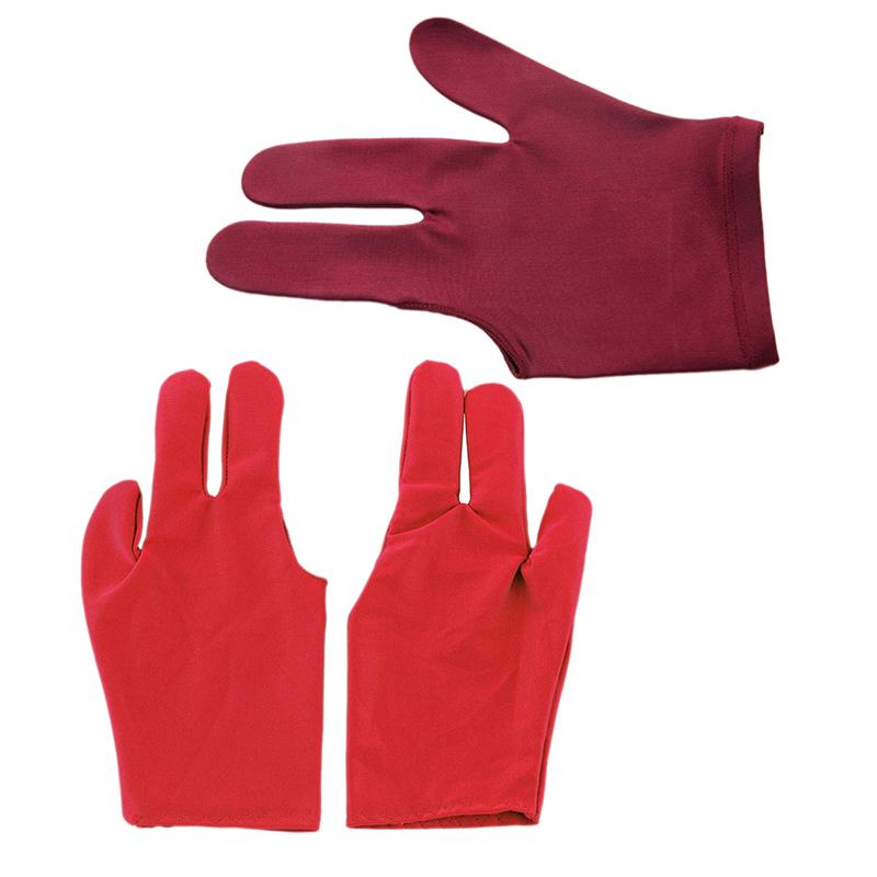 Profesionální 3prsté nylonové kulečníkové rukavice Pool Cue Shooters Snooker rukavice