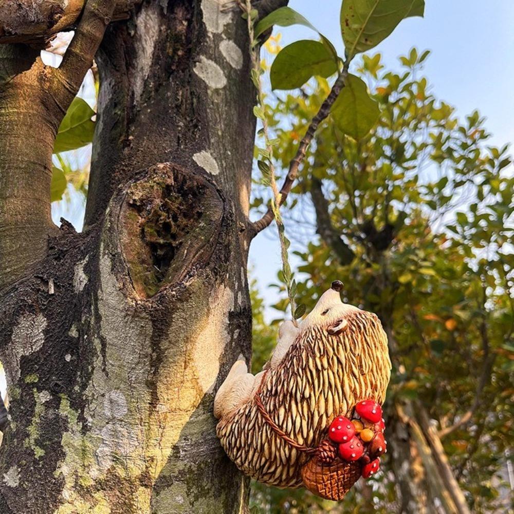 Cute Simulation Hedgehog Pendant Handmade Landscape Animals Decoration Home Decoration