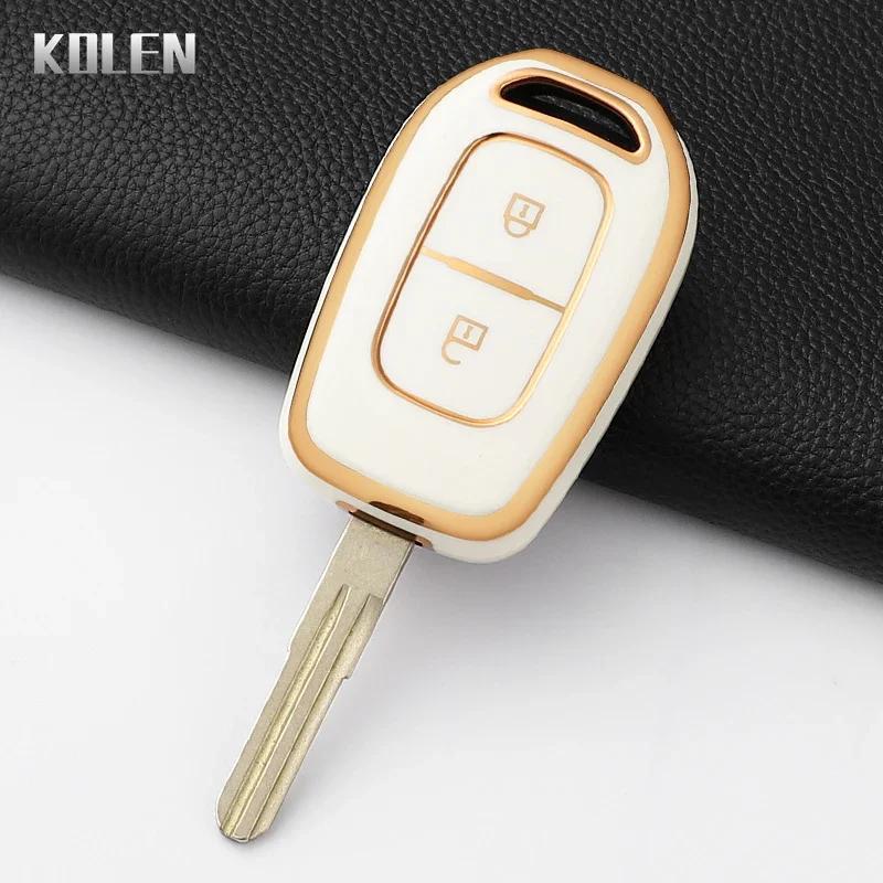 Fashion Tpu Car Key Case Cover For Renault Kwid Traffic Symbol Sandero Logan Lodgy Dokker Dacia Duster 2 3 Buttons Protector Fob