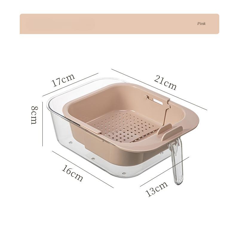 Double-layer Snack Box Fruit Tray Living Room Candy Box Drain Basket Household Fruit Tray Lazy People Eat Melon Seed Storage Tray