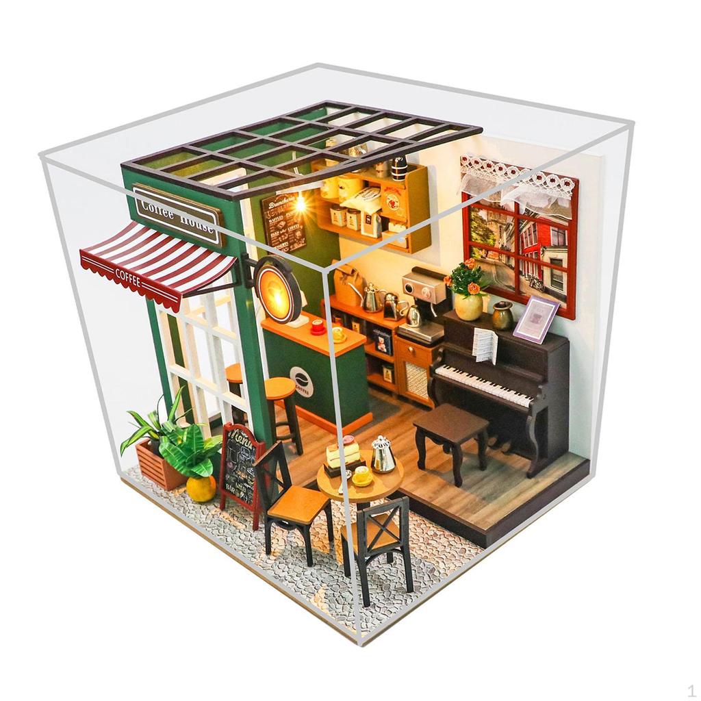 DIY Miniature Dollhouse Kits Doll House Handmade Craft Built In LED Lights 3D Wooden Puzzle for