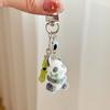 Cute Panda Shaped Bamboo Keychain Phone Lanyard Lightweight Portable Accessory Bag Phone Decoration For Kids Adults