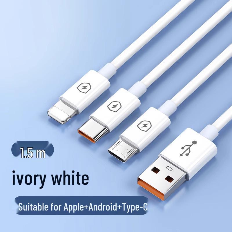 Universal Fast Charge 3-in-1 Multi-Head Charger Cable for Mobile Phones