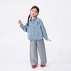 Girls' Denim Jacket with Bow Embroidery