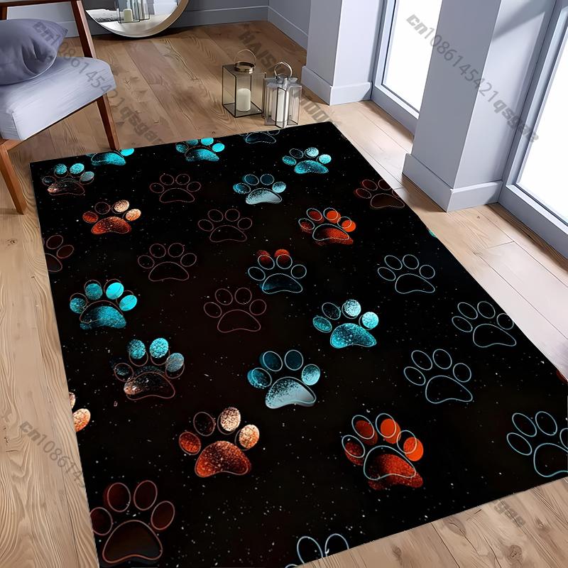 17 Styles Cat Paw Printed Carpet Rug for Living Room Bedroom Entrance Door Decor Mat, Kids' Room Decorative Mat Multi-Size Gifts