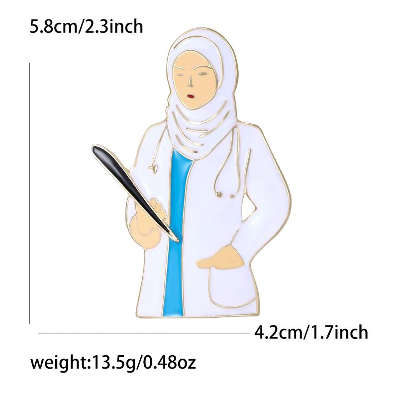 Fashion Enamel Professional Brooches Workplace Character Pins Event Party Decoration Clothes Accessory