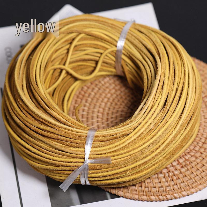 3.0mm Colorful Dyed Yak Leather Cord for DIY Bracelets & Necklaces