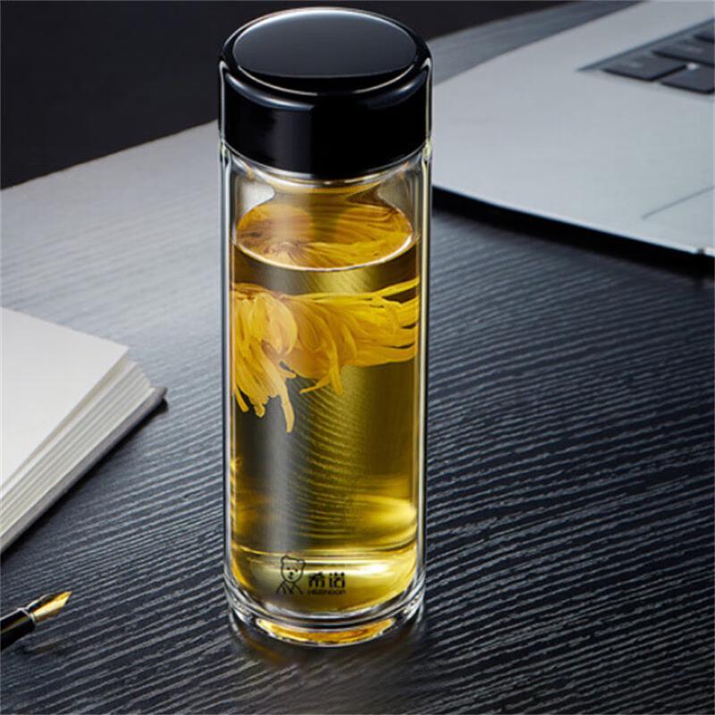 Xinuo Portable Heat-Resistant Glass Water Bottle