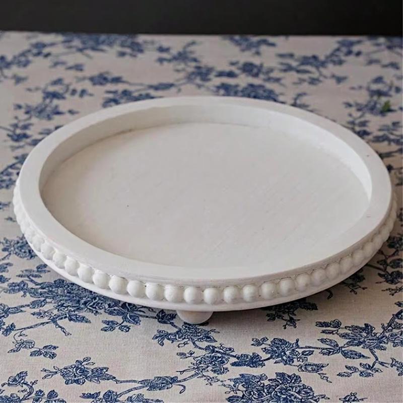 Handmade Storage Tray Aromatherapy Plate Display French Retro Style Natural Materials Hotel Restaurant Sundries Accessories