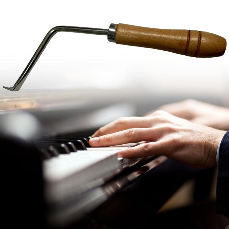 Multipurpose Piano Tuning Repair Tool Wooden Handle String Lifting Hook For Soundboard Repair And String Adjustment