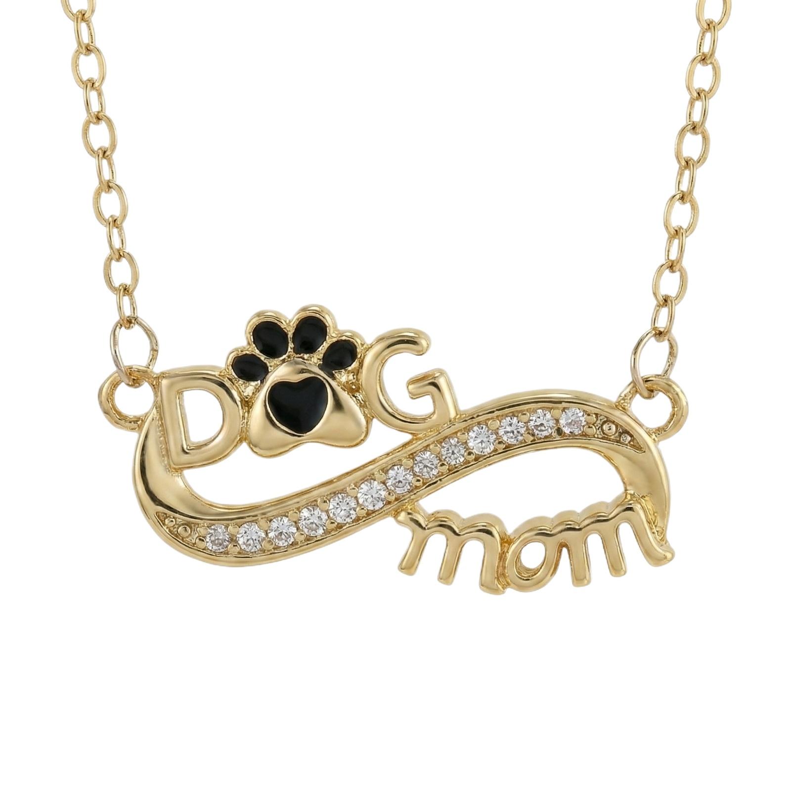 

Stylish Dog Print Pendant One Size золотой