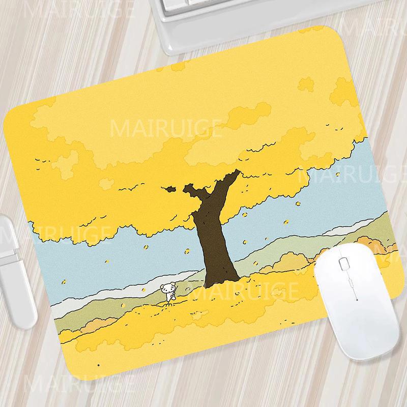 Green Small Mouse Pads Mouse Carpets Cute Desk Mats Kawaii Tulip Gaming Accessories Mouse Mat Gamer Surface for Computer Mouse