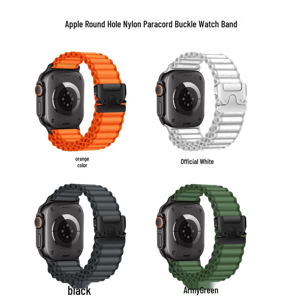 Apple Ultra2 Ocean iWatch S11/10/9/8 için Uyumlu Kayış: Paraşüt Tokalı Off-Road Naylon Spor Kordon