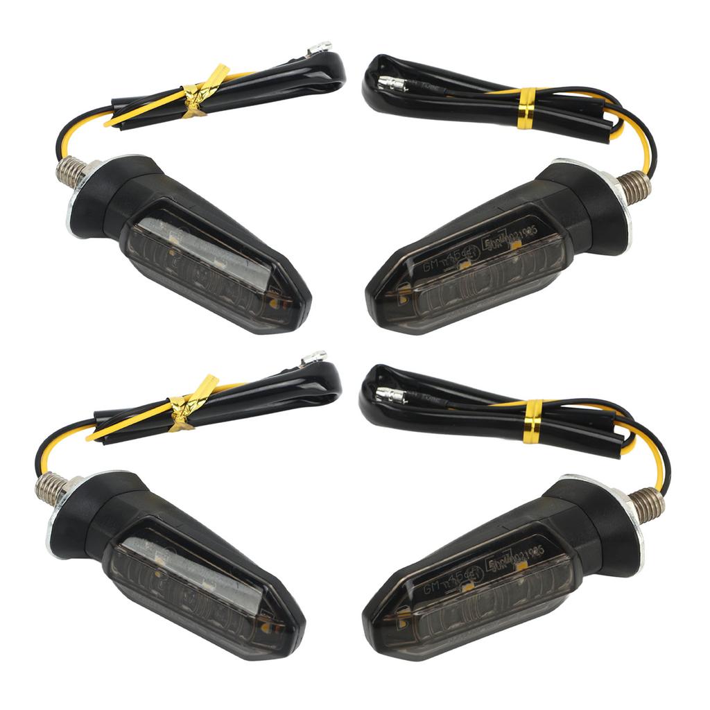 4Pcs Motorcycle LED Turn Signal Lights Mini Front Rear Indicator Waterproof Universal for Beach
