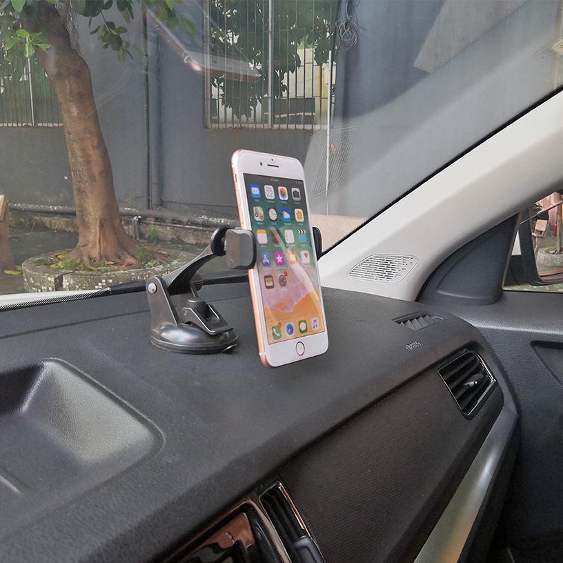 Car Phone Mount, Long Arm Universal Phone Holder for Car Dashboard Windshield, Hands Free Cell Phone Holder