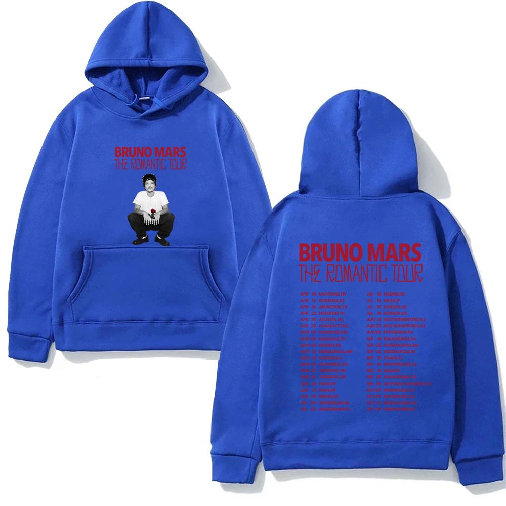 Bruno Mars Hoodie The Romantic Tour 2026 HighQuality Moletom for Autumn/Winter with Hooded Fleece Harajuku Comfortable Hoody