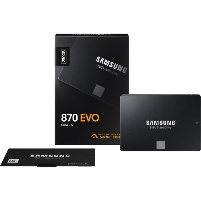 Samsung ssd interne 870 evo 2 to mz-77e2t0b/eu