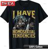 Mám homosexuální sklony Vtipné Pevná kostra Meme Unisex Tričko Cool Punk Minimalistické Oblečení Topy pro ženy Tričko Muž