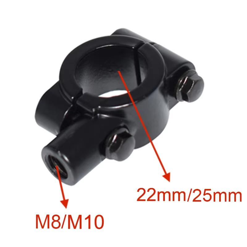 Motorcycle Mirror Mount 1PC M8 M10 22mm 25mm Modification Rearview Mirror Seat Moto Mirror Bracket Adapter Handlebar Bracket