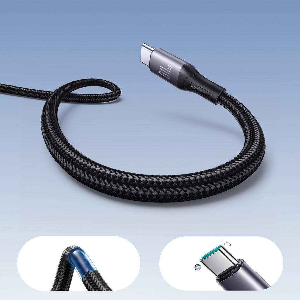 S-A28 Braided USB-C Cable 60W 2m - Black