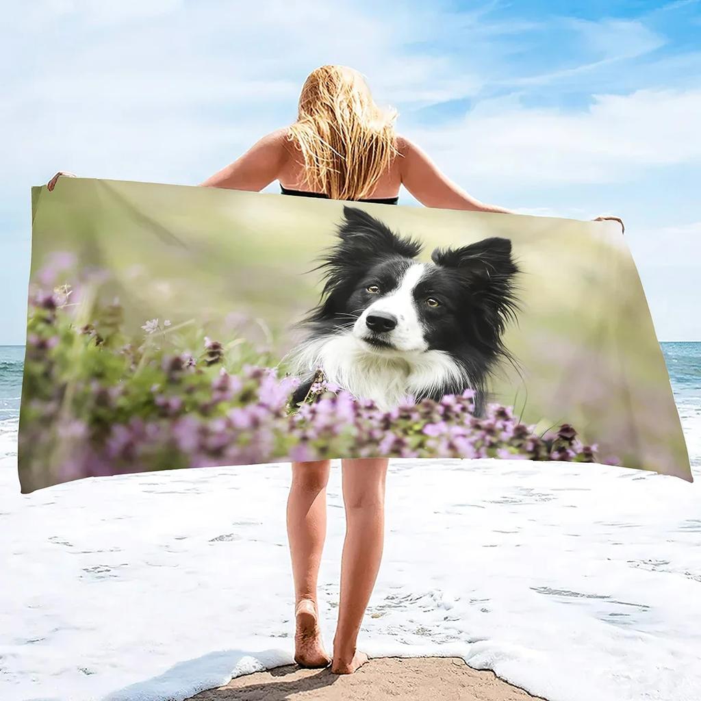 Strandtuch Schäferhund für Kinder & Erwachsene. Badetuch, Pooltuch, Campinghandtuch, Reisehandtuch Schnelltrocknend & Super Saugfähig Stranddecke Hundeliebhaber