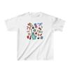 American retro YK millennial pomegranate pattern short-sleeved short T-shirt Spice Girl slim-fit front shoulder open-button top trendy