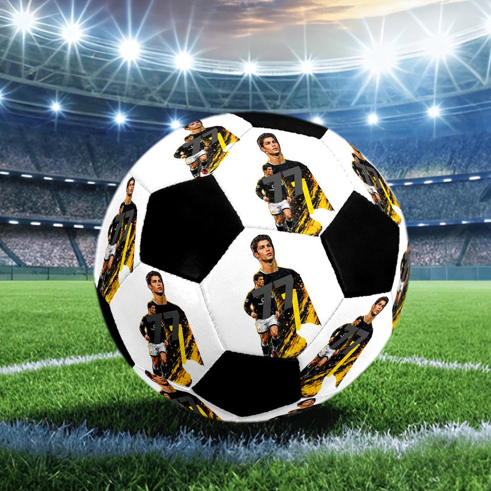 Customize Your Picture of a Size 5 Soccer Ball, Machine-stitched, Making It the Perfect Commemorative Gift for Soccer Enthusiasts.