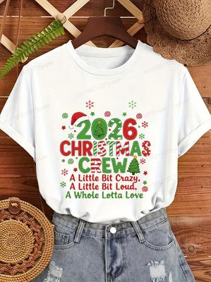 Family Christmas Crew 2026 Print T-Shirts Making Memories Together Tee Shirts Funny Matching Holiday Shirt Family Pajamas Gifts