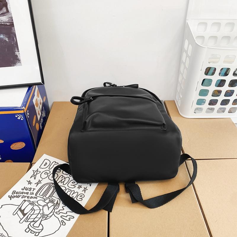 Backpack Female Student Bag Solid Color