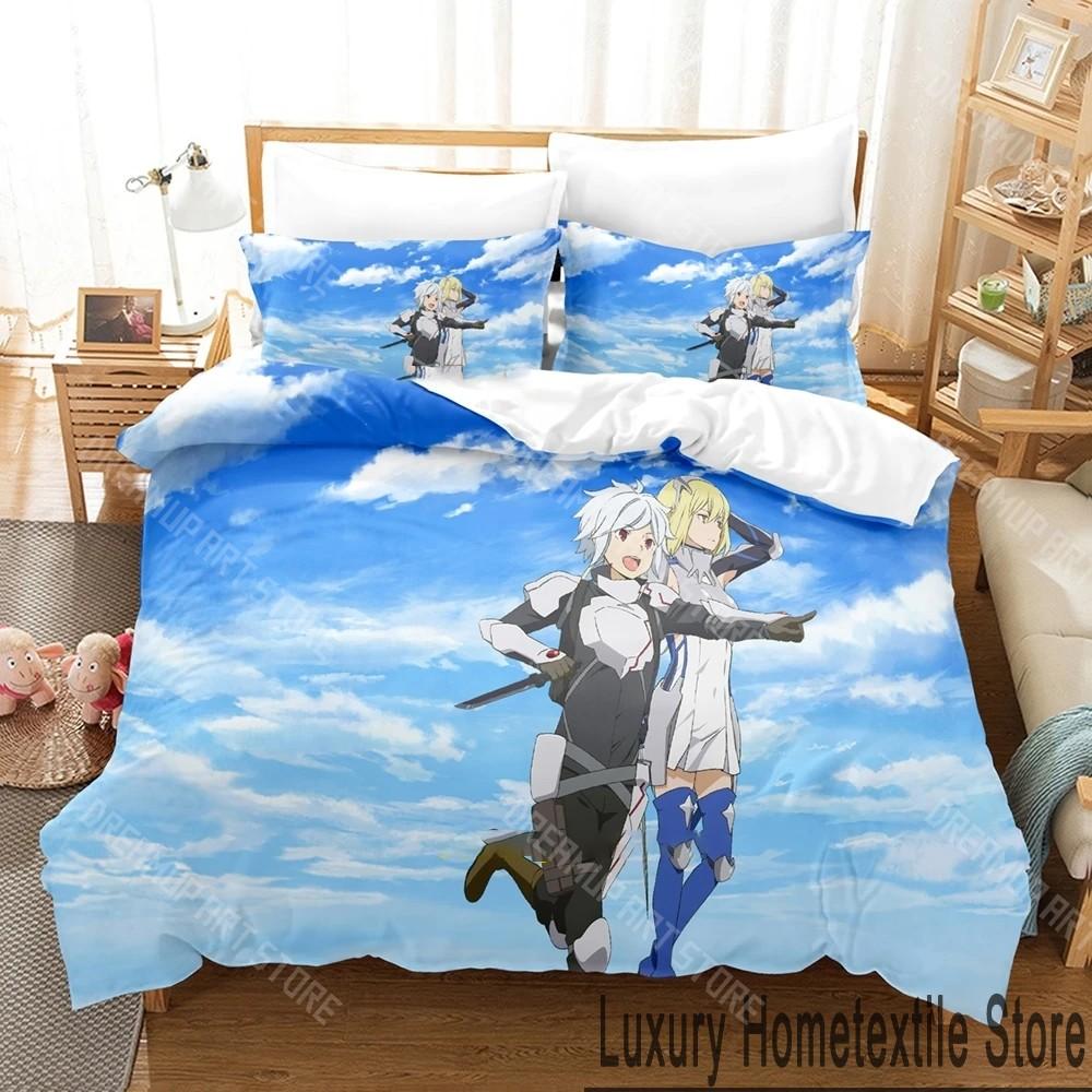 3D Printed DanMach Anime Bedding Set for Boys Girls Duvet Cover And Pillowcase Twin Queen King Full Single Double Sizes