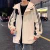 New Jacket Men's Spring and Autumn Casual Hooded American Loose Autumn Suit