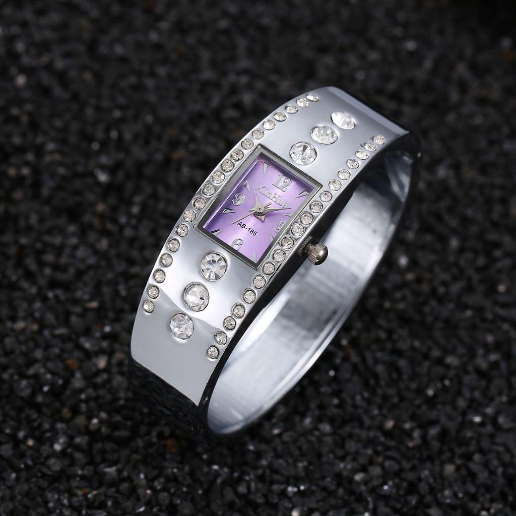 Women Bracelet Watch Xinhua Quartz Wristwatch Crystal Fashion Silver Casual Drop Ship Stainless Steel Relojes Mujer Bangle Clock