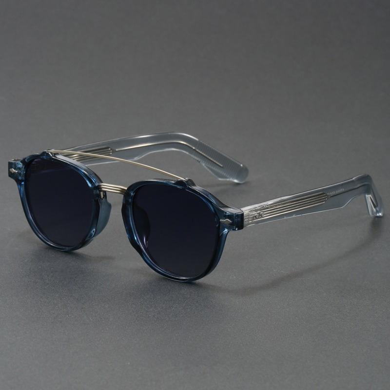 High-end Quality Sunglasses Men Women Korean Style Retro Sun Glasses for Women Thick TR90 Frame Luxury Brand Design Fake Glasses