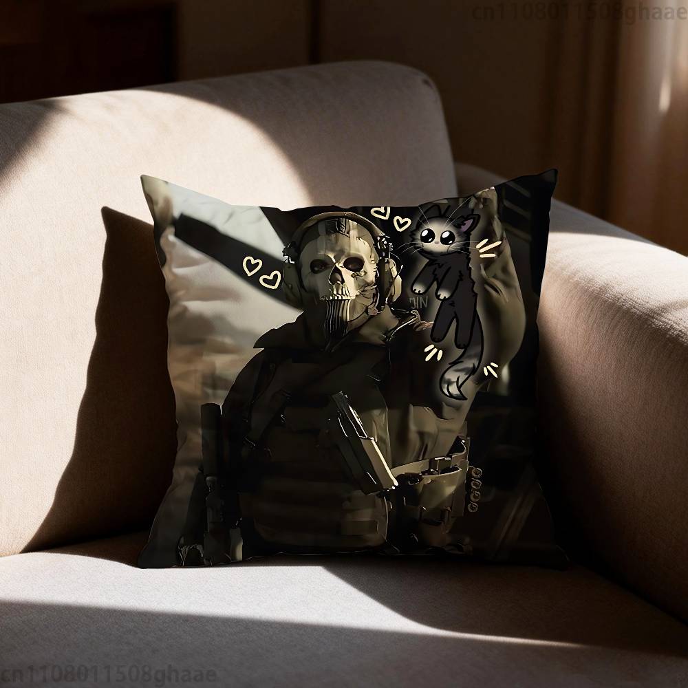 

Game Call of Duty Pillow Case Sofa Living Room Bedroom Headboard Backrest Cushion Square Cushion Nap Time 12x12Inch