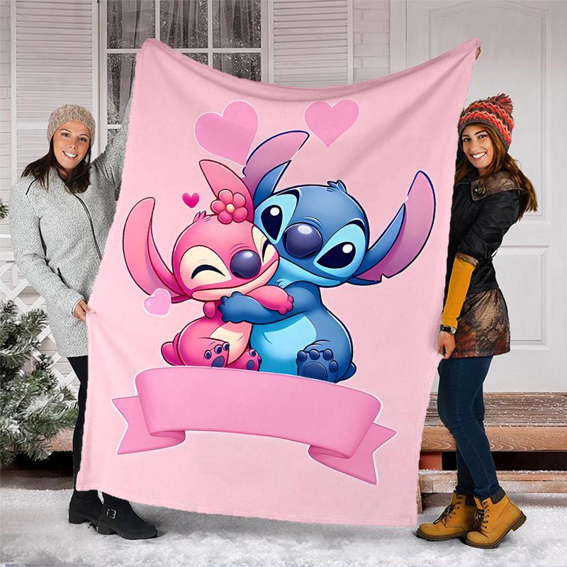 Minnie Mouse Flannel Fleece Blanket Cozy Warm Throw Blanket For Couch Bed Travel All Season Use