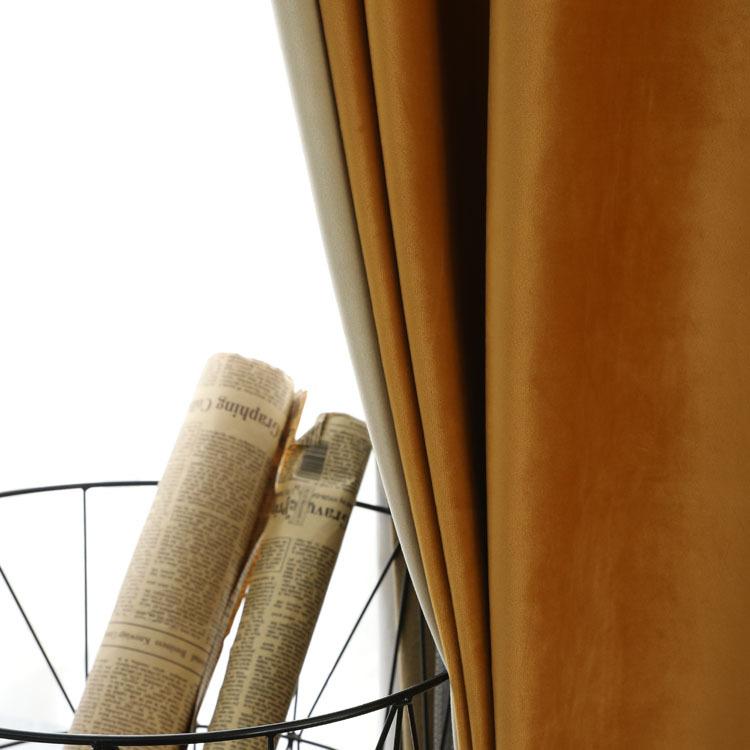 Solid Color Velvet Curtain Cloth, Multi-Color Optional Blackout Bedroom Study Curtain