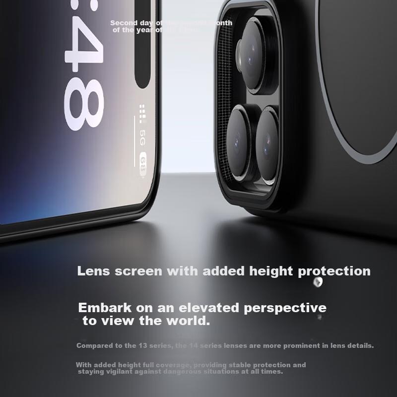 KEKLLE IPhone 14 Pro Max Case, Apple 14 Pro Max Protective Cover, Wireless Charging Compatible, Frosted Anti-Drop Protective Case, Peak Rock Color