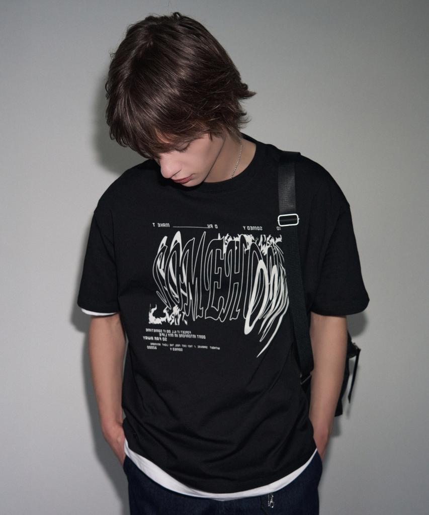 Ledeoli Somehow Oversized Short Sleeve T-Shirt [Charcoal]