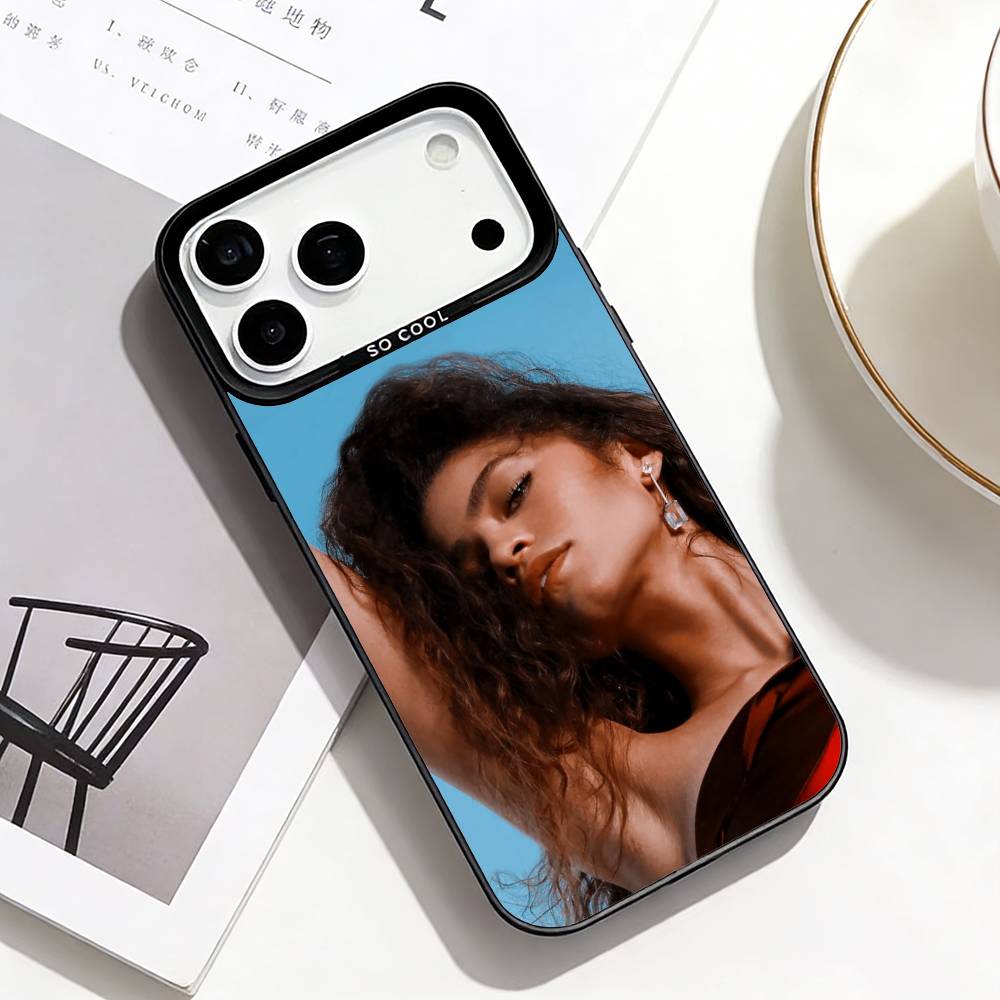 

Mobile Z-Zendaya Coleman Phone Case For iPhone17,16,15,14,13,12,Pro Max Black Colorful Phone case iPhone16promax